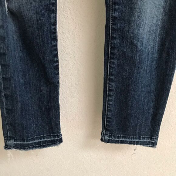 Kut from the Kloth cropped released raw hem denim jeans 2 - Picture 4 of 6